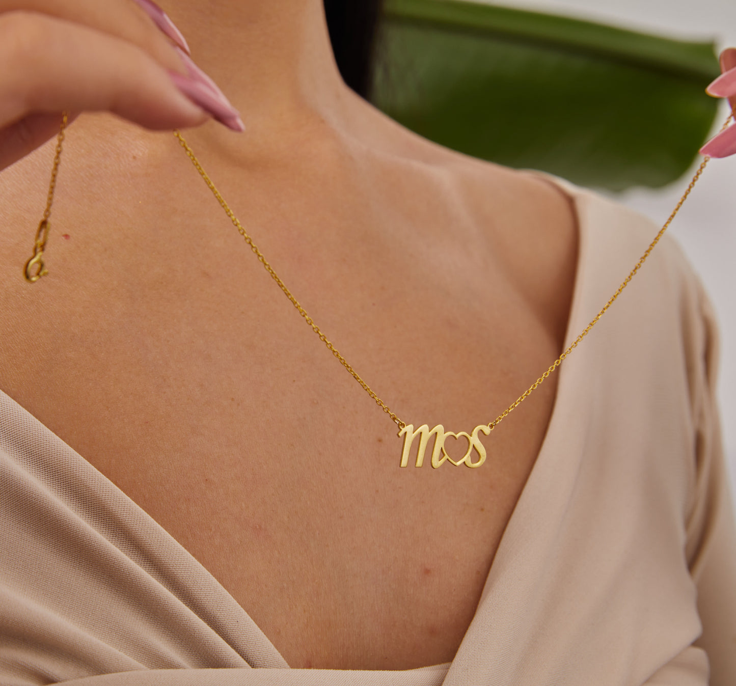 Gold Double Letters Necklace, Heart Pendant, Two Initials Jewelry, Custom Letter Necklace, Personalized Jewelry, Christmas Gifts For Women-1798987219