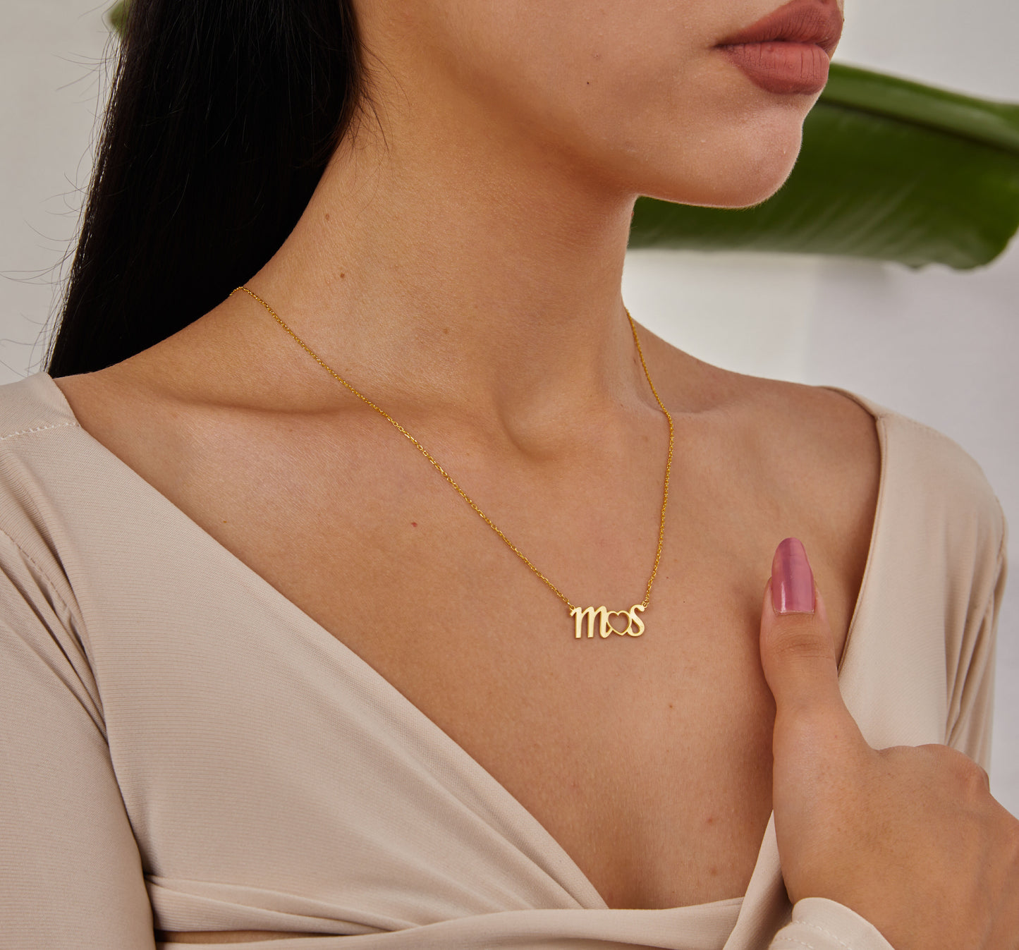 Gold Double Letters Necklace, Heart Pendant, Two Initials Jewelry, Custom Letter Necklace, Personalized Jewelry, Christmas Gifts For Women-1798987219